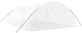 Estufa com estrutura de aço 40 m² 8x5x2,3 m branco