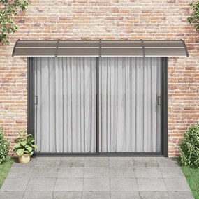 Toldo para porta 350x75 cm policarbonato preto/transparente