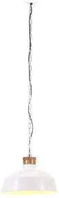 Candeeiro suspenso industrial 42 cm E27 branco
