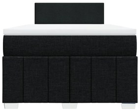 Cama boxspring com colchão 120x190 cm tecido preto
