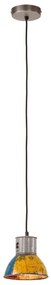 Candeeiro suspenso industrial redondo 25W 17 cm E27 multicor