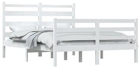 Estrutura de cama 120x200 cm pinho maciço branco