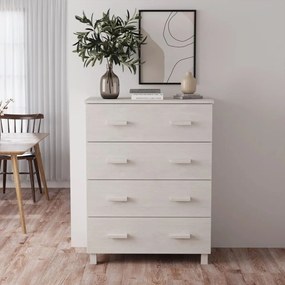 vidaXL Aparador HAMAR 79x40x103,5 cm pinho maciço branco