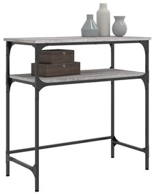 Mesa consola 75x35,5x75 cm derivados de madeira cinzento sonoma