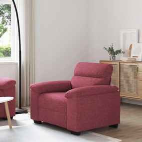 vidaXL Poltrona 60 cm tecido vermelho tinto