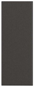 Capacho às riscas preto e cinzento 115x300 cm