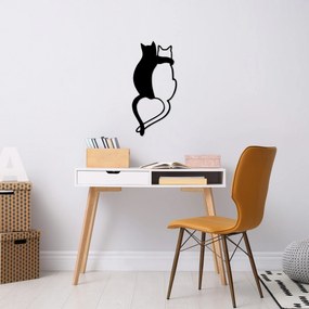 Acessório Decorativo de Parede Love Cats – Preto – 33 x 70 cm
