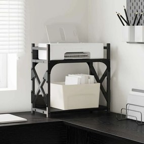 vidaXL Suporte para Impressora Carvalho Preto 40 x 20 x 40 cm