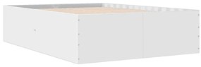 Estrutura de cama 135x190 cm derivados de madeira branco
