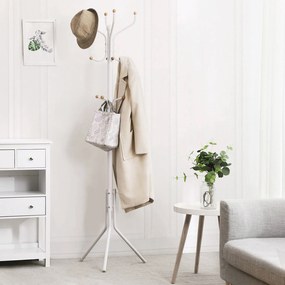 Cabide bengaleiro metal 182 x 44 cm (A x Ø) branco