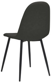 Cadeiras jantar 2pcs 45x54,5x87cm couro artificial preto