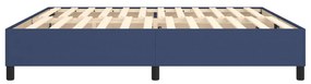 Estrutura de cama sem colchão 200x200 cm tecido azul