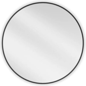 Mexen Loft espelho de casa de banho redondo 75 cm, moldura preta - 9850-075-075-000-70