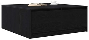 Mesa de centro com gavetas 100x100x40 cm carvalho preto