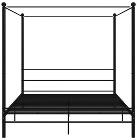 Estrutura de cama dossel 180x200 cm metal preto