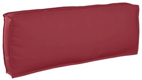 vidaXL Almofada de palete para encosto Vinho Vermelho 120 x 40 x 12 cm