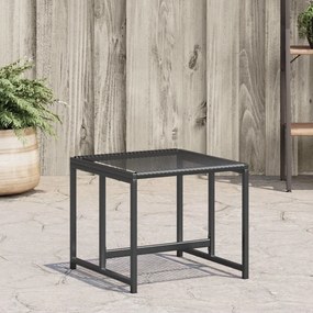 vidaXL Bancos de jardim 4 pcs vime PE preto