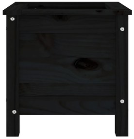 Vaso/floreira de jardim 40x40x39 cm pinho maciço preto