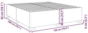 Estrutura de cama 180x200 cm couro artificial cinzento