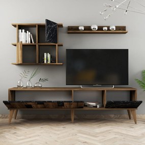 Móvel TV Madrid – Nogueira Preto – 180 cm x 48,6 cm x 33,8 cm