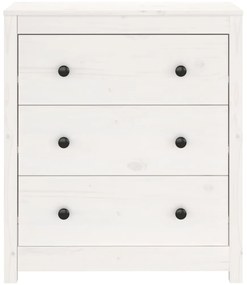 Aparador 70x35x80 cm madeira de pinho maciça branco