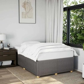 Estrutura cama sem colchão 120x200 cm tecido cinza-acastanhado