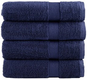 Toalhas mãos premium SOLUND 4pcs 50x100cm 600 gsm azul-marinho