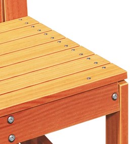 3 pcs conjunto lounge de jardim pinho maciço castanho-mel