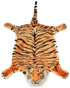 Tapete tigre de pelúcia 144 cm castanho