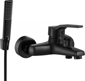 Mexen Caro R72 bateria de banho com conjunto de chuveiro, preta - 74663R72-70