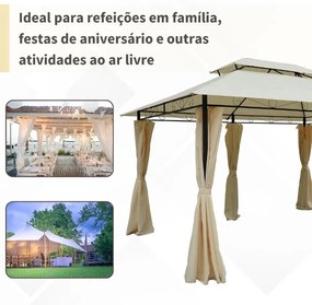 Pérgola de Jardim com Estrutura em Aço - 4x3m