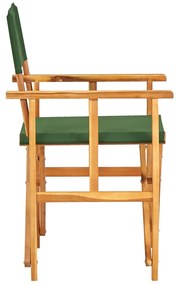 Cadeiras de realizador 2 pcs madeira de acácia maciça verde