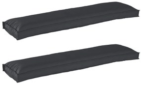 vidaXL Conjunto de Almofadas para Palete 2 pcs Preto 150 x 40 x 8 cm