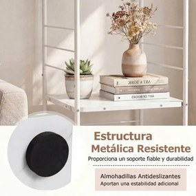 Estante giratória de 4 níveis Torre 360° com estrutura metálica 40 x 40 x 115 cm economiza espaço de canto para escritório, casa, sala, branca
