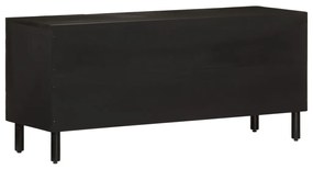 Móvel de TV 105x33x46 cm madeira de mangueira maciça preto