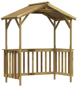 Abrigo para barbecue 163,5x93x210cm madeira de pinho impregnada