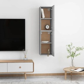 Móveis de TV 2 pcs derivados de madeira cinzento cimento