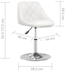 Cadeira de jantar couro artificial branco