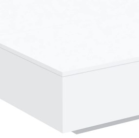 Mesa de centro com luzes LED 100x100x31 cm branco