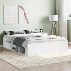 Estrutura de cama de casal 135x190 cm branco