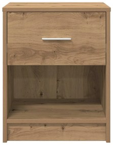 Mesa de cabeceira com gaveta 40x34x50 cm carvalho artisiano