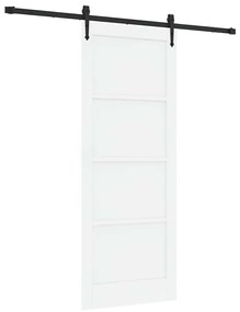 Porta Deslizante vidaXL com Conjunto de Hardware Branca 83x211 cm Made