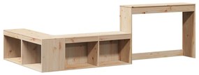 Mesa de cabeceira com secretária 232x112x75 cm pinho maciço