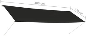 Toldo retrátil 400x150 cm antracite