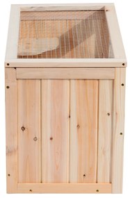 Gaiola de madeira de hamster Casa de roedores para pequenos animais 2 níveis 60x35x42cm