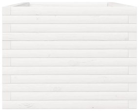Vaso/floreira de jardim 90x60x49,5 cm pinho maciço branco