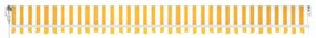Toldo autom. LED e sensor de vento 600x350 cm amarelo/branco