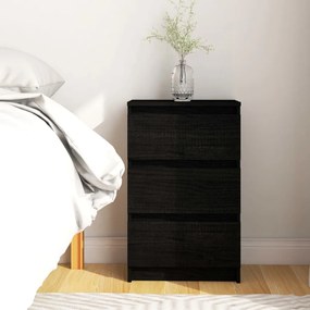 vidaXL Mesa de cabeceira 40x29,5x64 cm madeira de pinho maciça preto