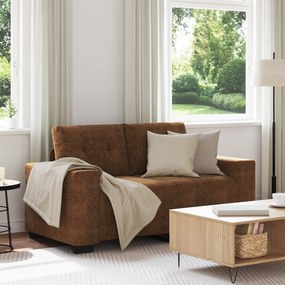 Sofá Loveseat vidaXL Castanho 120 cm em Pele Sintética