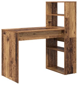 Secretária com Armazenamento Madeira Antiga 113x54x120 cm Madeira Enge
